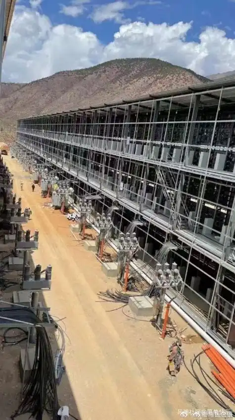 Modern hosted mining farm with rows of Litecoin ASIC miners